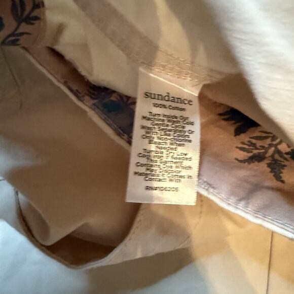 Sundance Rhodes Pants Off White Cream Cotton Soft Twill Size 10 - Picture 5 of 9